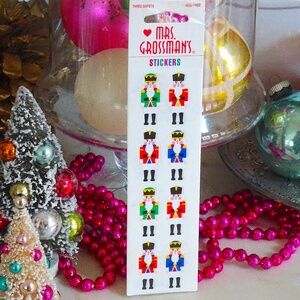 Rare HTF Vintage '90s Mrs. Grossman's Holiday Nutcracker Stickers - 3 Sheets